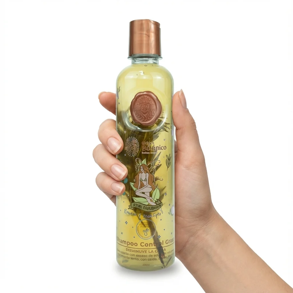 Shampoo Control Grasa de Romero y Eucalipto 400ml - Imagen 2