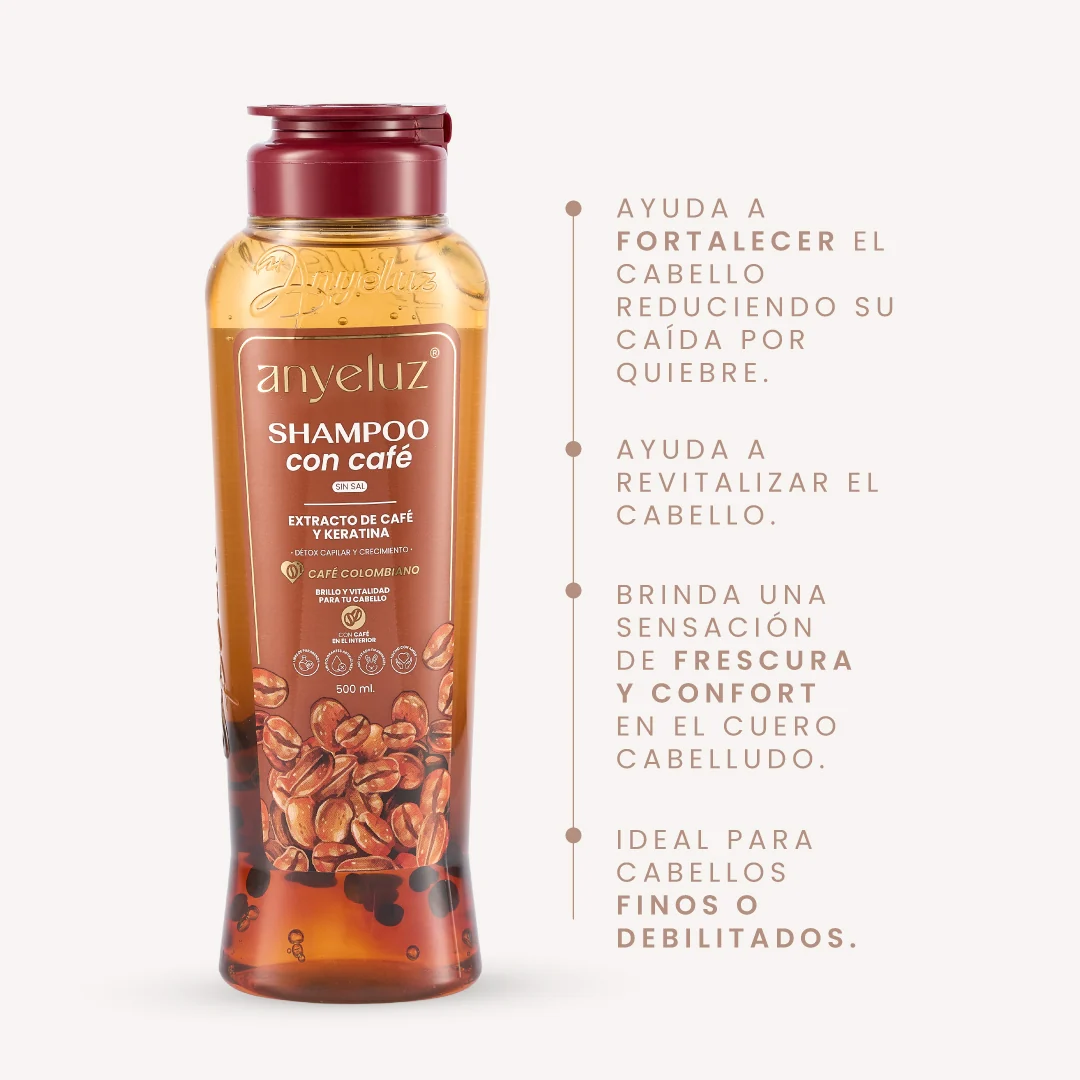 SHAMPOO CON CAFÉ ANYELUZ - Imagen 2