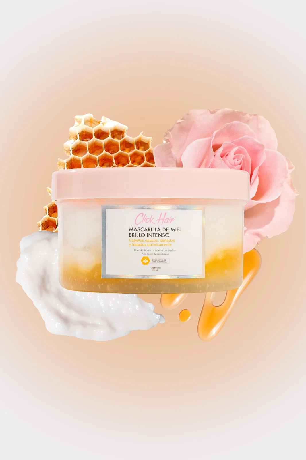 Mascarilla de miel brillo intenso Click hair - Imagen 2
