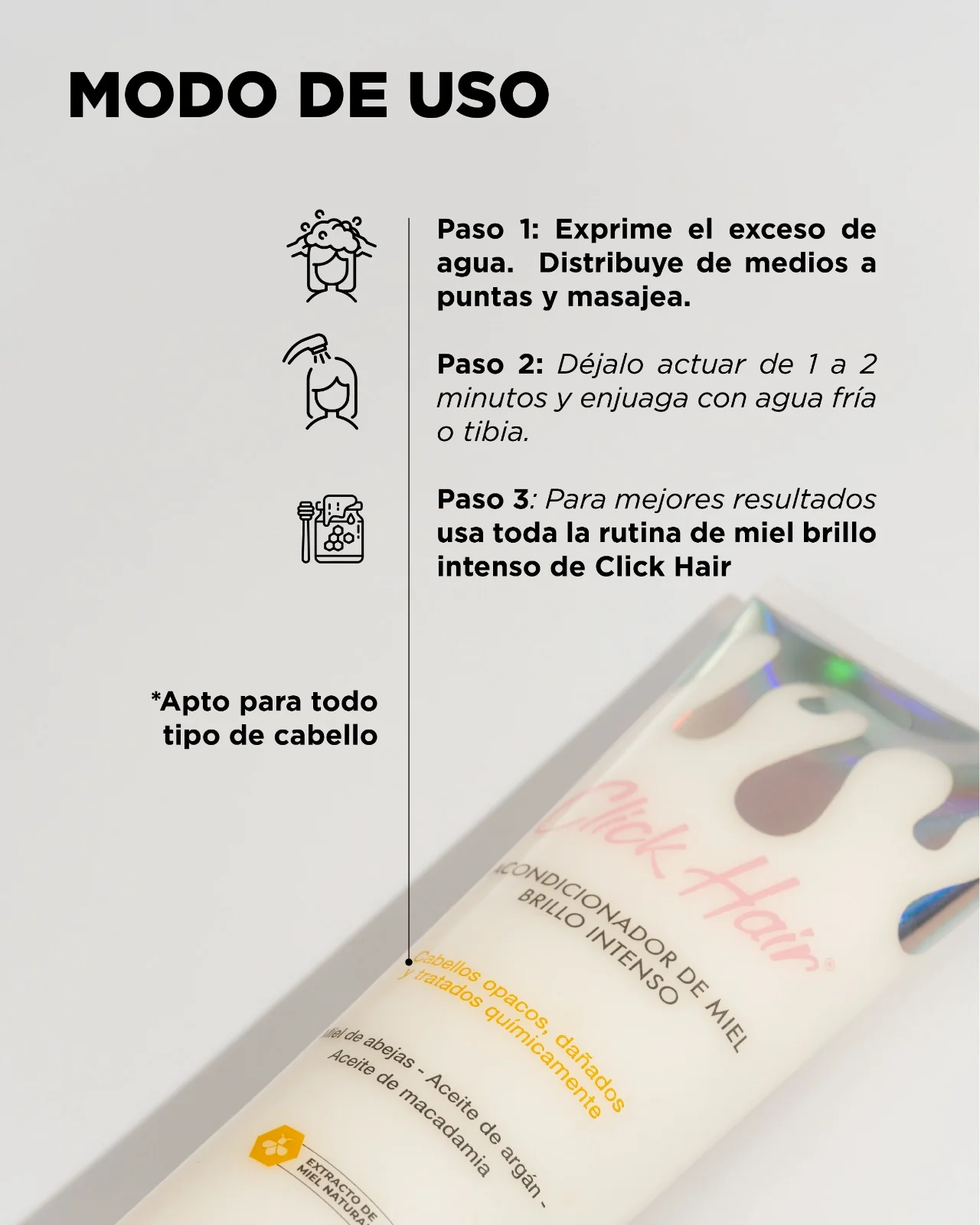 Acondicionador de miel Click hair - Imagen 3