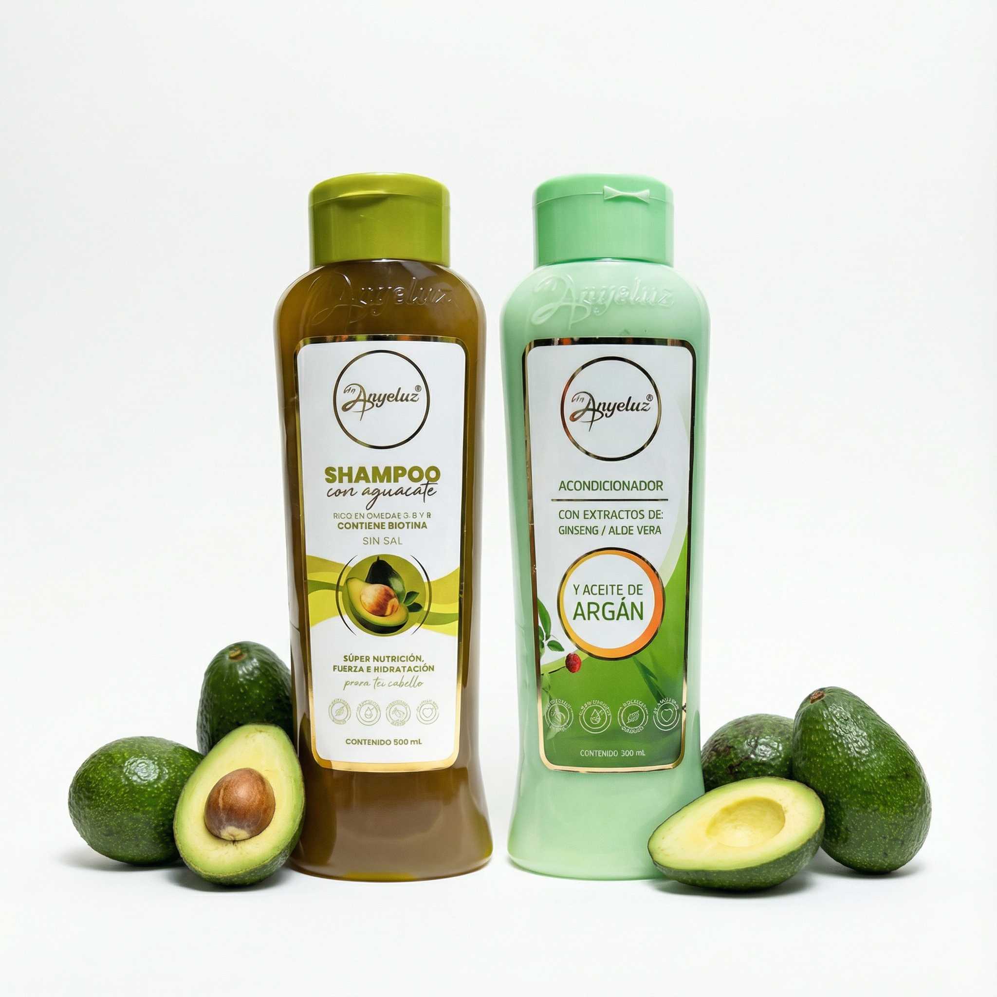 Shampoo de Aguacate y Acondicinador con aceite de Argán de Anyeluz - Imagen 2