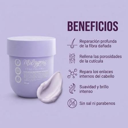 Mascarilla Professional Reparación Intensiva-Milagros - Imagen 4